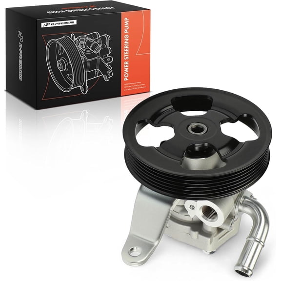A-Premium Power Steering Pump, with Pulley, Compatible with Infiniti G35 & Nissan 350Z, 2003 2004 2005 2006 2007, 3.5L, Replace# 49110CF40A