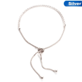 thumbnail image 1 of Maya's Grace Cubic Cubic Circonia Plateado Acento Pulsera de oro ajustable Maya's Grace JoyerÃ­a, 1 of 5
