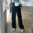 thumbnail image 5 of Outfmvch Cargo Pants Vintage Pants Wide Leg Pants Woman Wide Leg Sweatpants Women Travel Pants Baggy Jeans Black L, 5 of 5