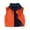 Orange, variant on Girls Fleece Vests, Fall Zip Double-sided Thermal Sleeveless Fall&Winter Tops Red Size 2-3 T
