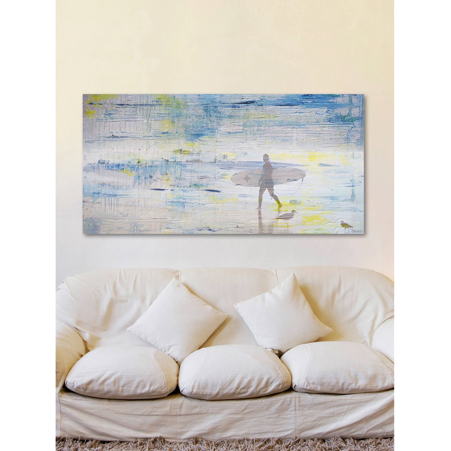 "Surfing Shadows" Painting Print on Wrapped Canvas