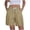 Khaki, variant on Cargo Shorts for Women Bermuda Plus Size Elastic Waist Drawstring Shorts Work Shorts with Pockets Travel Clothes
