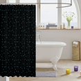thumbnail image 3 of Manfei Modern Stars Polka Dot Shower Curtain 72Wx78L,Cute Cartoon Themed Bath Curtain,Black Blue, 3 of 5