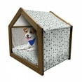 thumbnail image 1 of Woodland Pet House, Silhouettes of Birds on Birch Trees Forest Inhabitants Nature Scene, Outdoor & Indoor Portable Dog Kennel with Pillow and Cover, 5 Sizes, Pale Blue White, by Ambesonne, 1 of 5