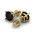thumbnail image 2 of Clara Pucci 4Ct Natural Onyx Round Cut VVS1 Screw Back Stud 18k Solid hypoallergenic Gold Designer Earrings For July, 2 of 7
