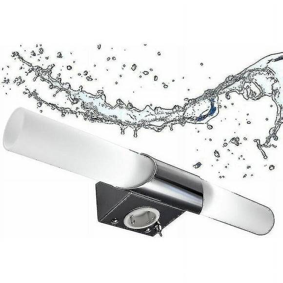 Led Wall Light Mirror Bathroom Metal Glass E14 Lamp Bathroom Fixture With Electrical Outlet