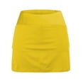 thumbnail image 3 of HZLPFO Womens Short Skirts Tennis Skirt High Waisted Golf Skort with Pockets Stretchy Athletic Skirts for Workout Pickleball Running Yellow,XL, 3 of 4