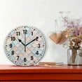 thumbnail image 2 of Yayeee 10" Wall Clock Battery Operated Quartz Round Silent Non-Ticking Home Decor,Small Pink Pattern, 2 of 6