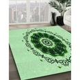 thumbnail image 2 of Ahgly Company Indoor Square Patterned Mint Green Area Rugs, 3' Square, 2 of 6