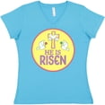 thumbnail image 3 of Inktastic He is Risen for Easter Women's V-Neck T-Shirt, 3 of 5