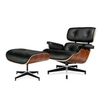 Lounge Chair, Mid Century Leather Lounge Chair and Ottoman,Indoor Chaise Lounger for Living Room