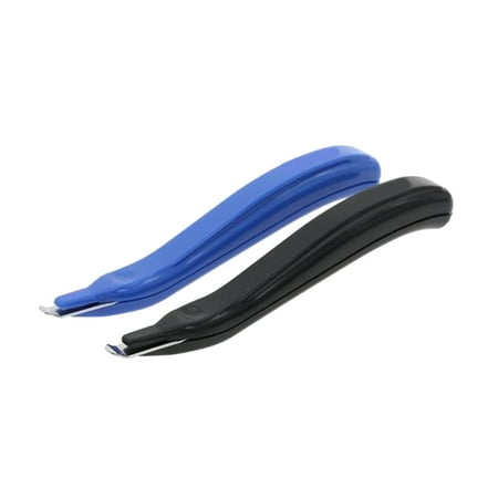 

2pcs Universal Needle Remover Labor Saving Staple Remover Plastic Handheld Nail Puller (Blue and Black)