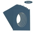 thumbnail image 2 of Steel Blue Acid Free 6x7.5 Oval Picture Frame Mat with White Core Bevel Cut for 3x5 Pictures - Fits, 2 of 3