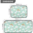 thumbnail image 6 of Cute Rainbow Cloud on Green Background Kitchen Rugs Set of 2 Pieces, Non Slip Cushioned Anti Fatigue Mats for Kitchen Floor, 19.7"X27.6"+19.7"X47.2" Heavy Duty Comfort Standing Mats, 6 of 6