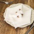 thumbnail image 4 of Xiao Hua handmade cotton and linen tassel napkins, square country style tassel napkins, suitable for dinner, weddings, and parties, 18 x 18 inches, 6-pack, white, 4 of 4