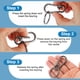 thumbnail image 5 of Llaveros de metal Uxcell, 5 piezas, clip de anillo de llavero, organizador de accesorios de llaves resistentes, dorado, 5 of 7