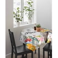 thumbnail image 4 of Easter Suqare Tablecloth - 54 x 54 Inch, Easter Bunny Spring Watercolor He Is Risen Flowers Waterproof & StainResistant Tablecloth, Washable Oil-proof Table Cover for Dining/Party/Wedding/Buffet, 4 of 9