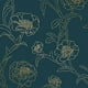 Tempaper Paon Bleu & Or Métallique Pivoines Amovible Peel et Bâton Papier Peint Floral, 20,5 Po X 16,5 Pi, Fabriqué aux États-Unis – image 1 sur 15