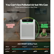 Air Purifiers for Home Large Room, Cover Up to 2600 Ft² with Washable Filters, Powerful Turbo Mode,22dB Sleep Mode, PM2.5 Air Quality Display, Air Cleaner for Pets Hair, Smoke, Odors