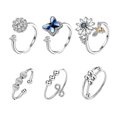 thumbnail image 1 of 6 Pcs Adjustable Rings Women Easy Fidget Ring Worry Rings Reduce Stress Ring Fidget Rings Women Open Ring, 1 of 3