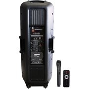 MR DJ LETS-PARTY Dual 12 Battery Powered Bluetooth Speaker Microphone Party Speaker