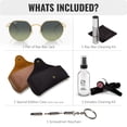 thumbnail image 2 of Ray-Ban RB3565 JACK Square-Round Shaped Non-Polarized Sunglasses for Men - Includes Official RAYBAN Eyewear Kit - Ideal Formal & Casual Wear Sunglasses - Green Vintage Lens, 2 of 7