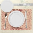 thumbnail image 3 of Ambesonne Floral Place Mats Set of 4, Vibrant Boho Flowers, Standard Size, Peach and Coral, 3 of 6