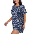 thumbnail image 2 of Kdxio Dragon Print Pajamas Sets for Women Short-Sleeved Pjs with Lounge Shorts Two Piece Sleepwear S-4XL, 2 of 9