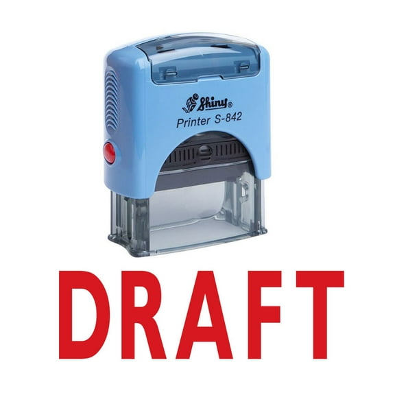 DRAFT Self Inking Rubber Stamp Office Stationary Custom Shiny Stamp