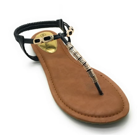 

Victoria K Gold Beads Thong Sandal