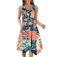 thumbnail image 5 of Vetsdori Womens Sleeveless Midi Dresses Graphic Tank Slip Dress Summer Sundress Beach Holiday,Vacation Crew Neck Dress for Junior, 5 of 5