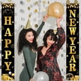 thumbnail image 4 of Banner de puerta de feliz año nuevo Letreros de porche de aniversario Letrero colgante de bienvenida para decoraciones de fiesta de año nuevo de boda, 4 of 5