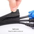 thumbnail image 6 of 10ft(3Rolls) - 2/5 inch Cord Protector Wire Loom Tubing Cable Sleeve Split Sleeving for USB Cable Power Cord Audio Video Cable – Protect Cat from Chewing Cords - Black, 6 of 8