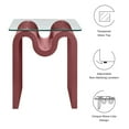 thumbnail image 2 of Modway Ondine Unique Wave Shaped Tempered Glass End Table in Spiced Apple, 2 of 9