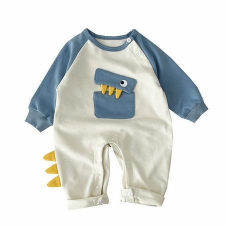 

Long Sleeve Bodysuit for Toddler Bodysuits Girls Boys And Girls Adorable Dinosaur Cartoon Print Long Sleeve Onesie For Baby Boys And Girls 0 To 12 Months