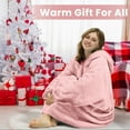 thumbnail image 5 of Tirrinia Oversized Wearable Blanket Hoodie, Fleece Home Blanket Sweatshirt, Warm Blanket with Sleeves, Gift for lover, 5 of 7