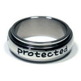 Protected By An Angel Stainless Steel Memorial Spinner Ring size 10