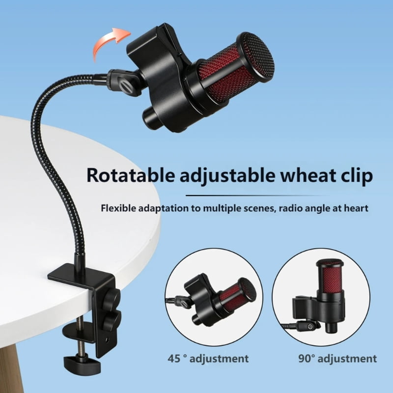 Gooseneck Mic Stand Microphone Stand For Desk Mount With Clamp Microphone