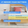 thumbnail image 4 of FDW 8 inch Gel Memory Foam Mattress for Cool Sleep & Pressure Relief, Medium Firm Mattresses CertiPUR-US Certified/Bed-in-a-Box/Pressure Relieving,Twin XL/California King, 4 of 6