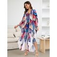 thumbnail image 3 of Edolynsa Beach Kaftan Cover up for Women Plus Szie Moroccan Dress Boho Arabic Dresses Maxi Resort Wear Caftan Loungewear House Wear, 3 of 10