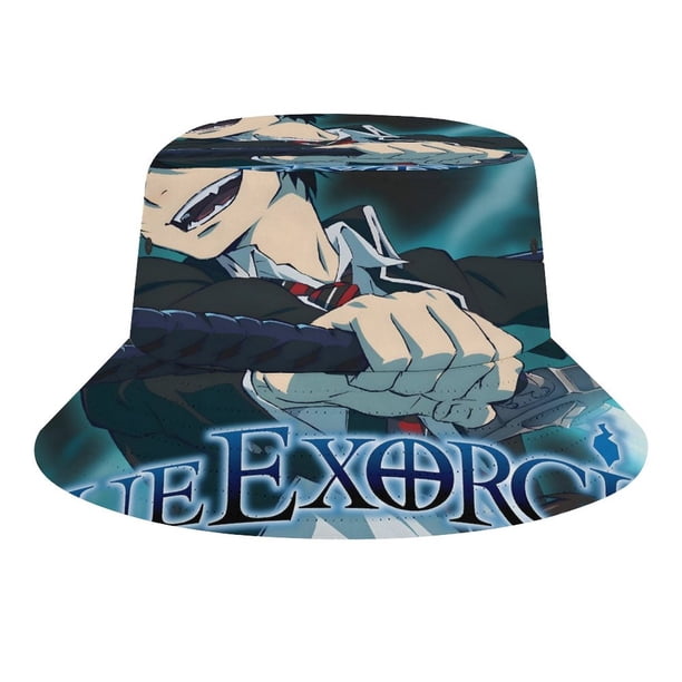 Exorcista Azul Sombrero bucket para adultos, gorra de protección solar, sombrero de pescador plegable para viajes al aire libre, pesca y actividades de verano
