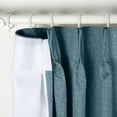 thumbnail image 2 of Grey Beige Linen Look Blackout Drape, Solid Thermal Insulated Sun Blocking Privacy Pinch Pleat Curtain for Bedroom Living Room, 84W x 96L, 1 Panel outdoor curtains, 2 of 7
