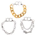 thumbnail image 1 of Miangastore Shoe Chains Zinc Alloy 3Pcs 21X2CM, 1 of 8