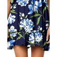 thumbnail image 3 of FASHIONWT Women Summer Short Sleeve V-Neck Floral Print Sexy Knee Length Tiered Dress, 3 of 4