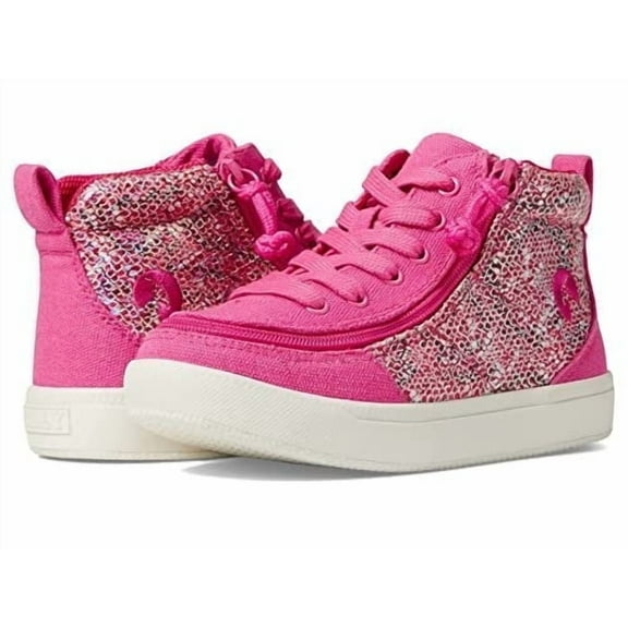 BILLY Footwear Kids Classic DR High II High Tops for Kids  Canvas Upper  Round Toe  TPR Midsole & Outsole Fuchsia Snake 7 Big Kid M