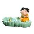 thumbnail image 4 of Quemador de incienso para varillas de bobina, estatua de chica Tang china para oficina y hotel Con caqui, 4 of 9