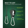 thumbnail image 3 of 4-Pack 1/8" Adjustable Rope Hanger, Heavy Duty Ratchet Tie Down Strap with Reinforced Metal Gear, Ratcheting Pulley System Kayak Straps for Hanging Plants Grow Light and Various Tie-Down Uses, 3 of 10