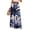 Dark Blue, variant on Women's Drawstring Waist Palm Tree Print Wide Leg Pants with Split Detail for Beach & Vacation Wear Gray 2XL