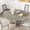 Grey, variant on Kicctian 47-Inch Round Dining Table for 4 – Farmhouse Wooden Table for Home, Kitchen, or Living Room – Only Table,Brownish-red