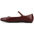 thumbnail image 2 of Journee Womens Carrie Wide Width Buckle Square Toe Mary Jane Dress Flats, Widths Available, 2 of 9